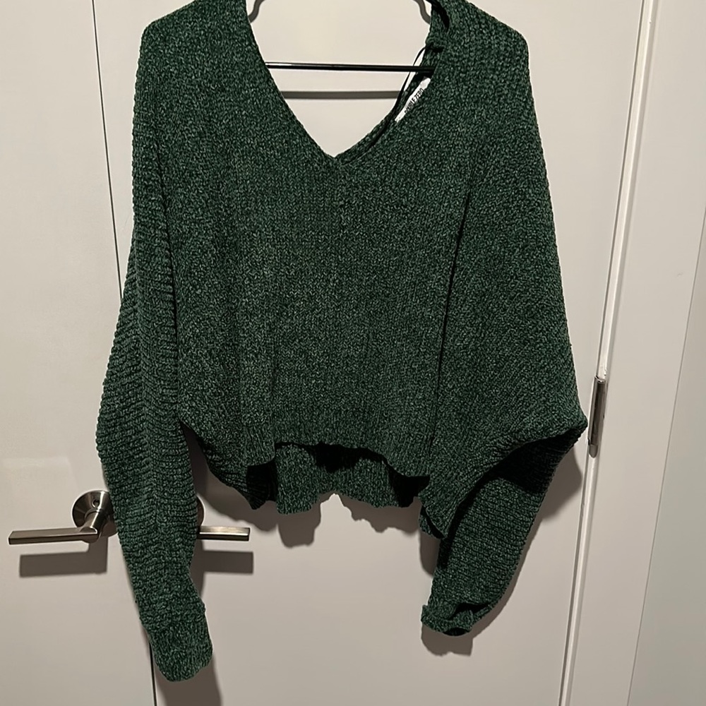 Cropped Green Sweater